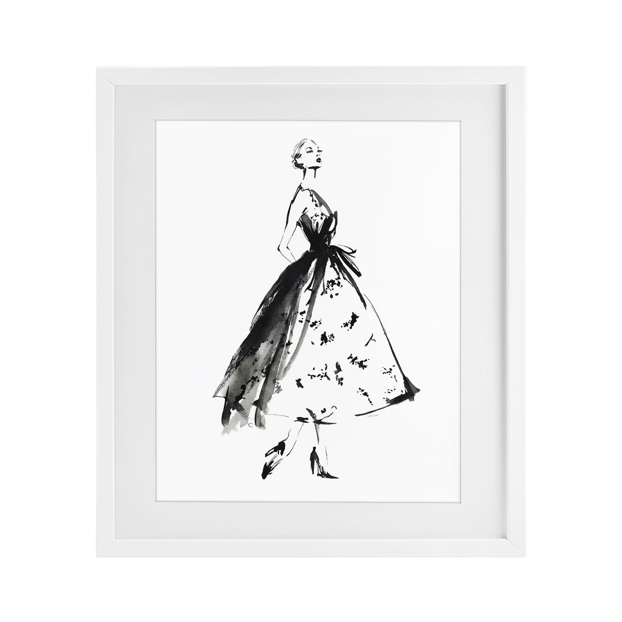 Stupell Industries Ethereal Couture Contour White Framed Print Under Glass, design by Svetlana Aleynikova
