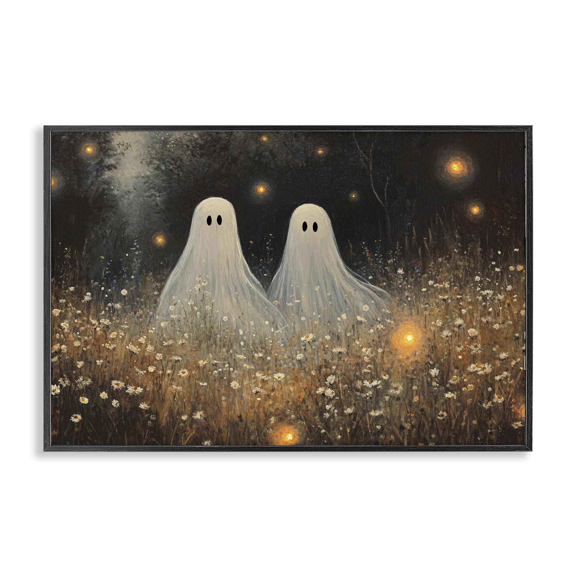 Stupell Industries Ethereal Ghost Twins Black Framed Giclee Art, design by Jacky Ngan