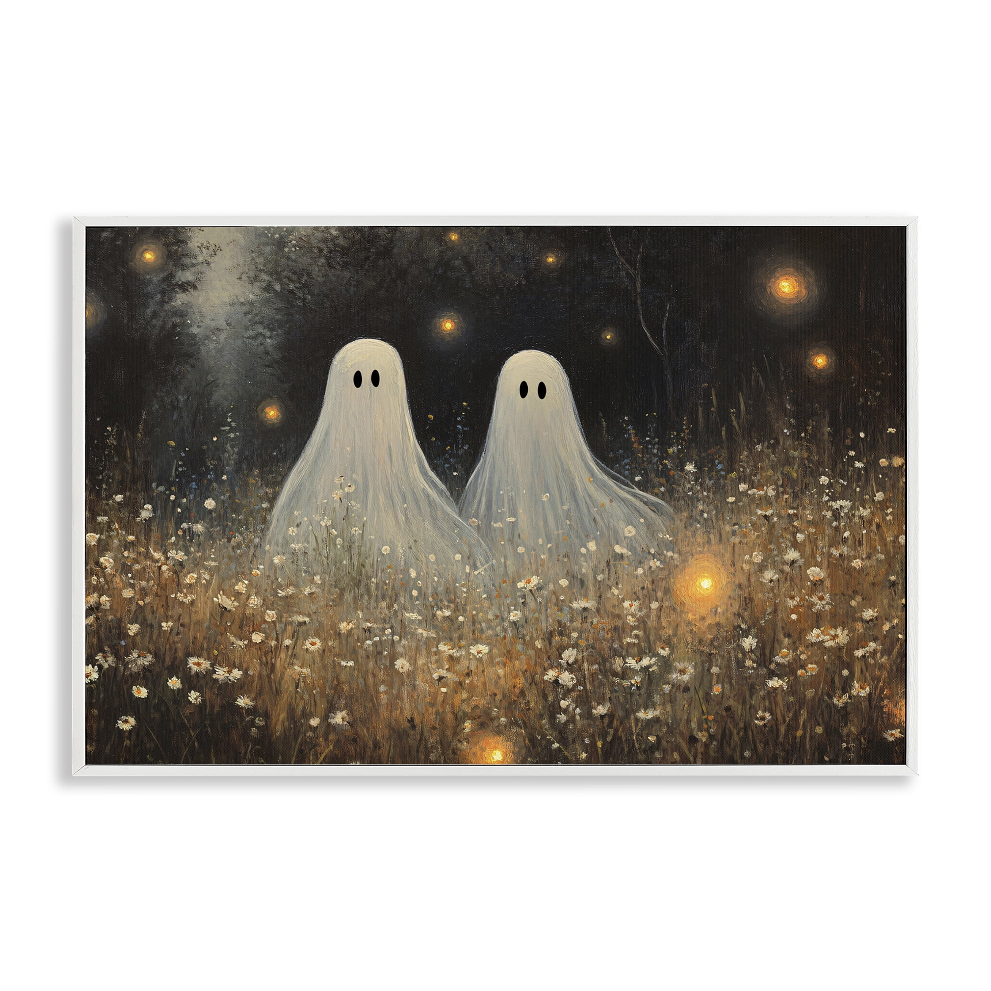 Stupell Industries Ethereal Ghost Twins White Framed Giclee Art, design by Jacky Ngan
