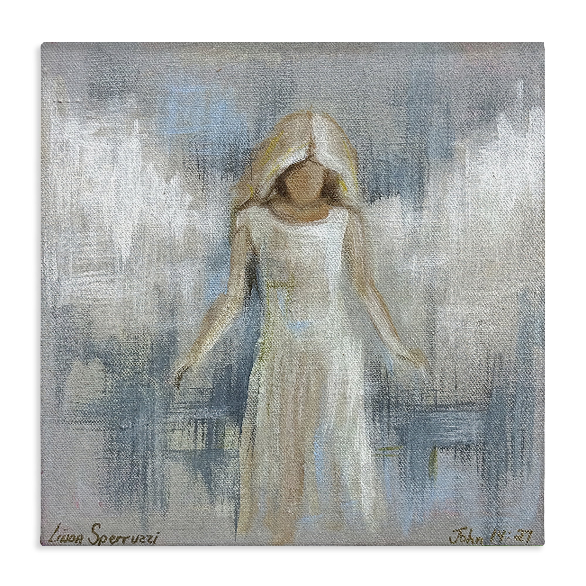 Stupell Industries Ethereal Peace Angel Canvas Wall Art, design by Linda Sperruzzi