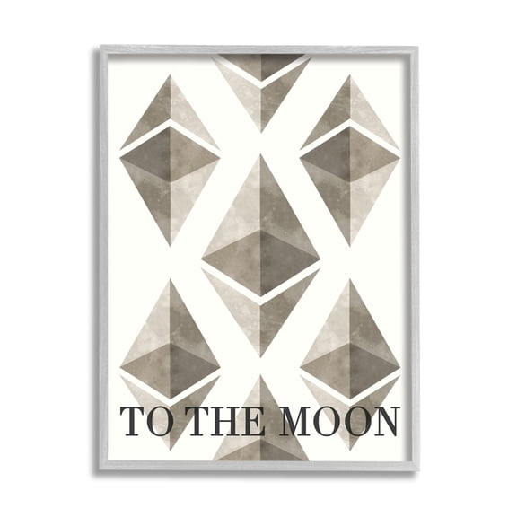 Stupell Industries Ethereum To The Moon, 16 x 20,Design by Daphne Polselli