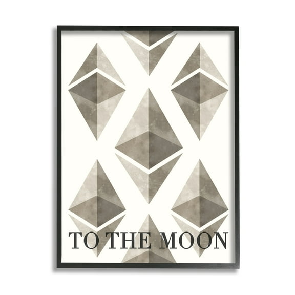 Stupell Industries Ethereum To The Moon, 24 x 30,Design by Daphne Polselli