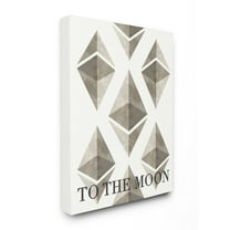 Stupell Industries Ethereum To The Moon Typography Painting Gallery Wrapped Canvas Art Print Wall Art, 16 x 20