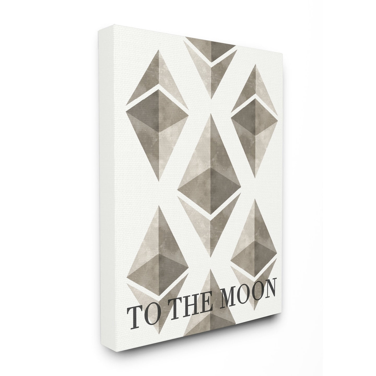 Stupell Industries Ethereum To The Moon Typography Painting Gallery Wrapped Canvas Art Print Wall Art, 30 x 40