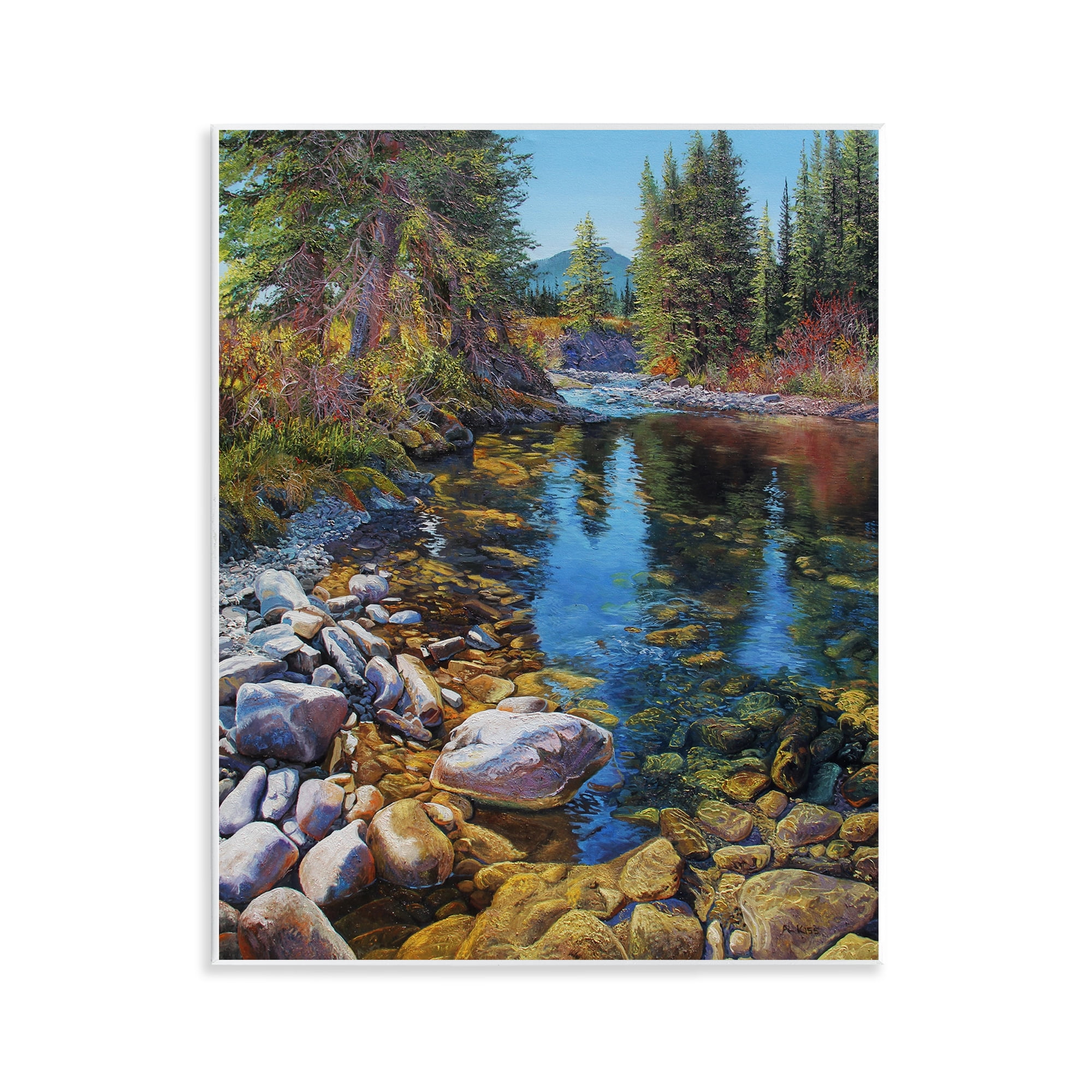 Stupell Industries Etherington Creek View Landscape & Nature Painting Unframed Art Print Wall Art, 11 x 14