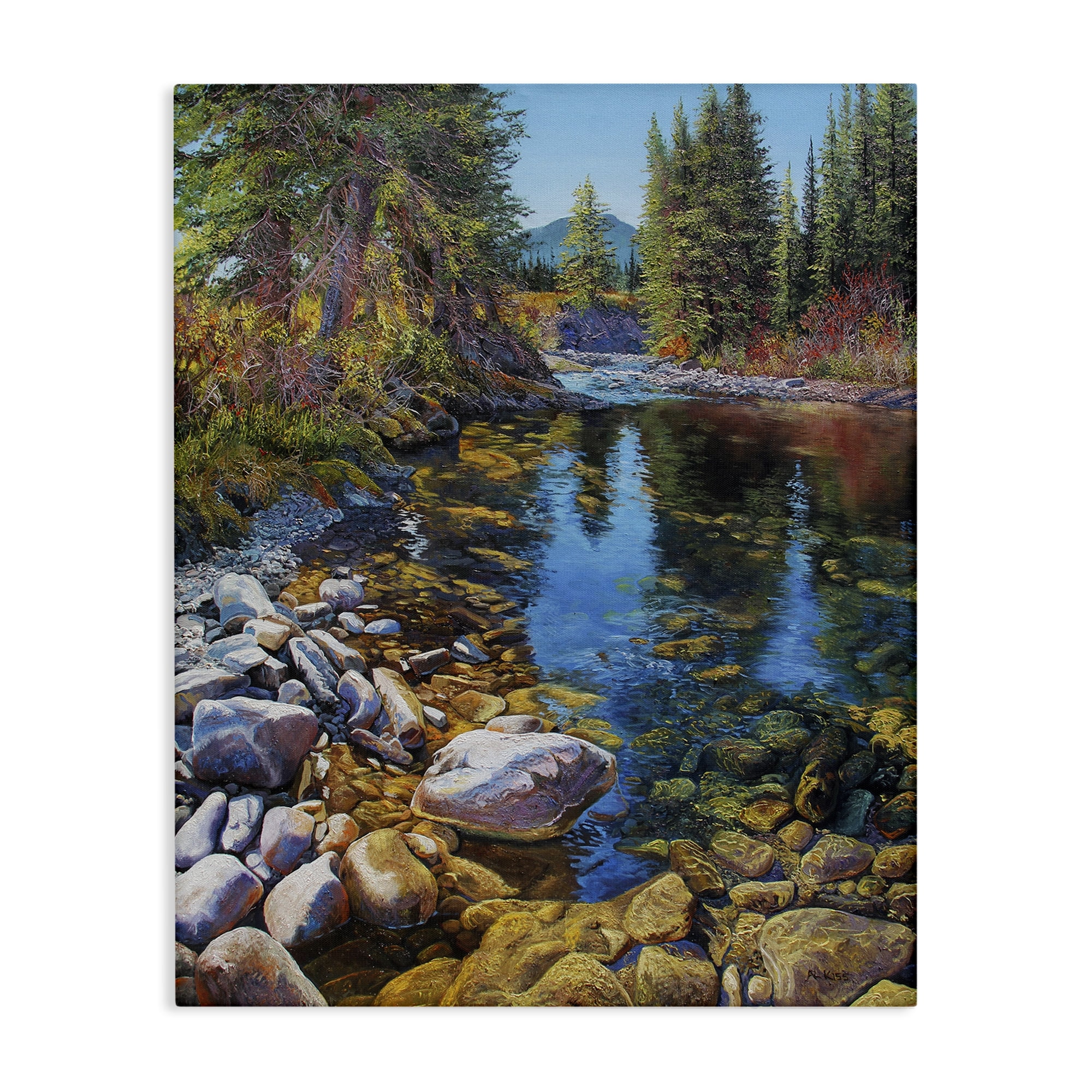 Stupell Industries Etherington Creek View Landscape & Nature Painting Wrapped Canvas Art Print Wall Art, 16 x 20