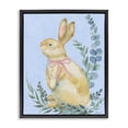 thumbnail image 1 of Stupell Industries Eucalyptus Bunny on Blue Black Framed Floater Canvas Wall Art design by Paul Brent, 31 x 25, 1 of 9