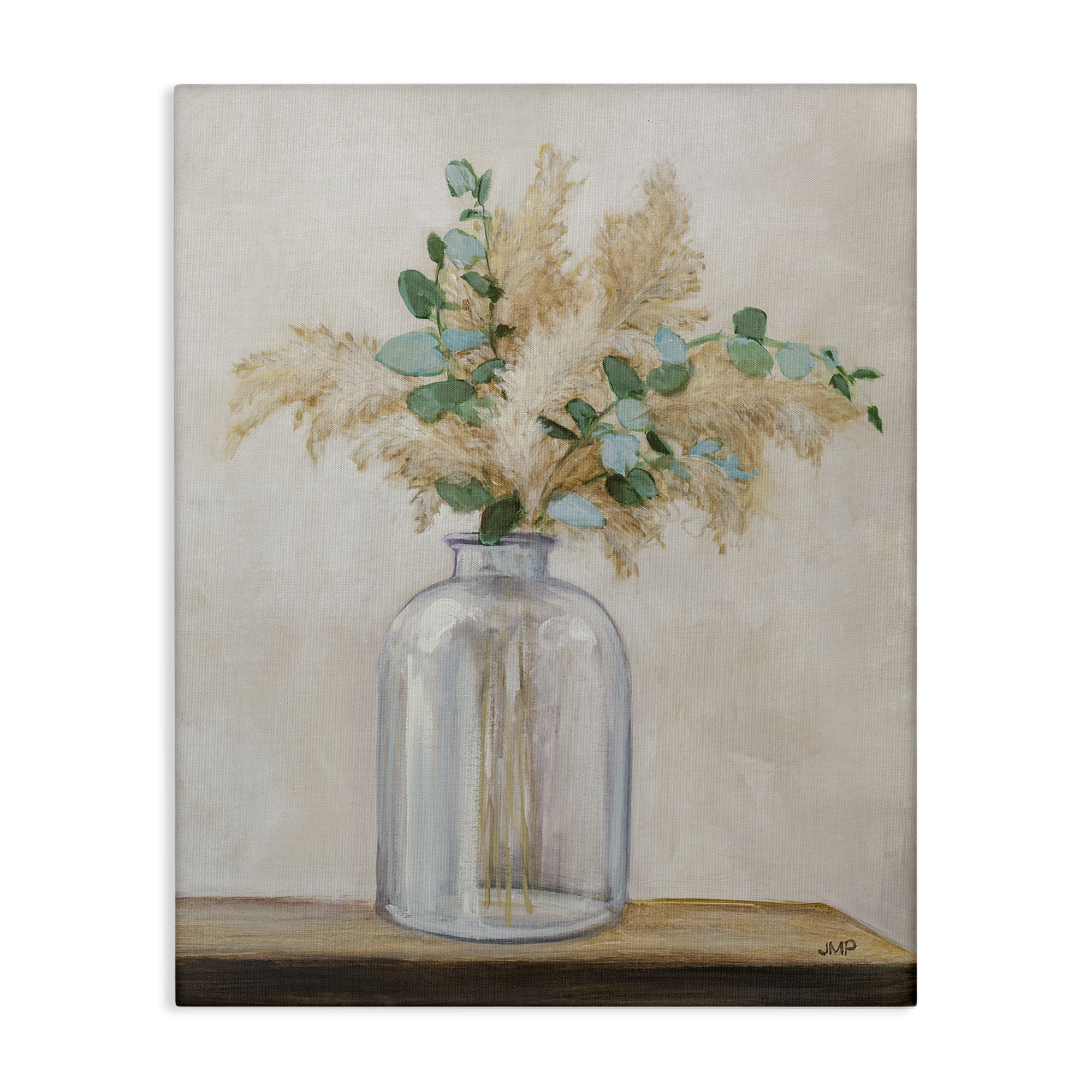 Stupell Industries Eucalyptus Herb Vase Botanical & Floral Painting Gallery Wrapped Canvas Art Print Wall Art, 36 x 48