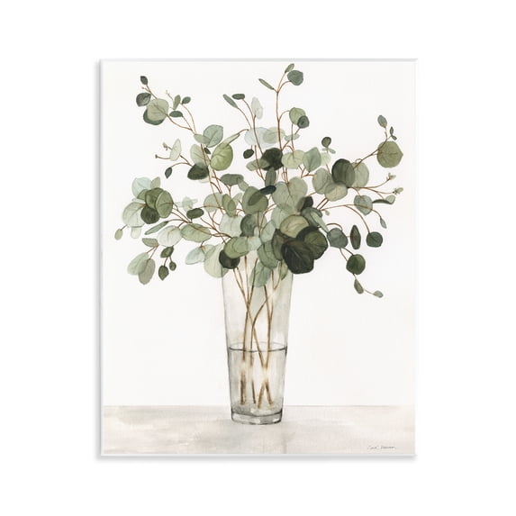 Stupell Industries Eucalyptus Herbs in Glass Floral Painting Unframed Art Print Wall Art, 11 x 14