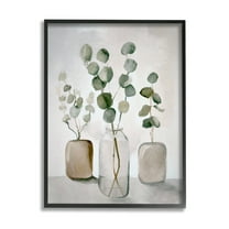 Stupell Industries Eucalyptus Still Life Botanical & Floral Painting Black Framed Art Print Wall Art, 11 x 14