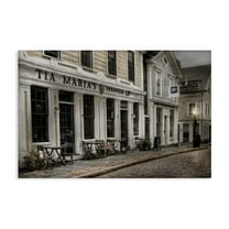 Stupell Industries European Cafe Architecture Architecture Painting Wrapped Canvas Canvas Art Print Wall Art, 24 x 16