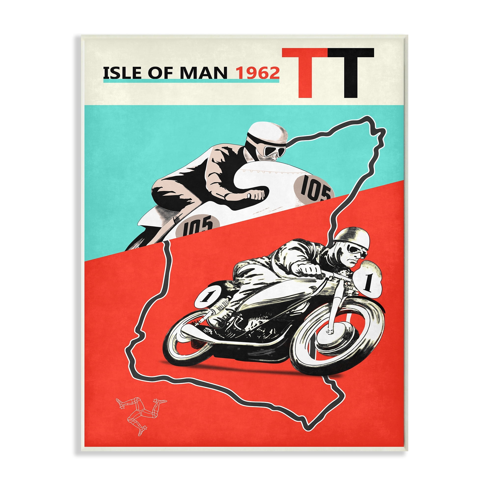 Stupell Industries European Grand Prix Vintage Advertisement Motorcycle Race Wall Plaque by Mark Rogan