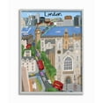 thumbnail image 1 of Stupell Industries European London Landmarks British City Skyline Architecture Framed Wall Art Design by Carla Daly, 16" x 20", Gray Framed, 1 of 1