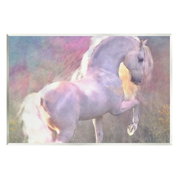 Stupell Industries Evenglow Pastel Horse Animals & Insects Painting Unframed Art Print Wall Art, 15 x 10