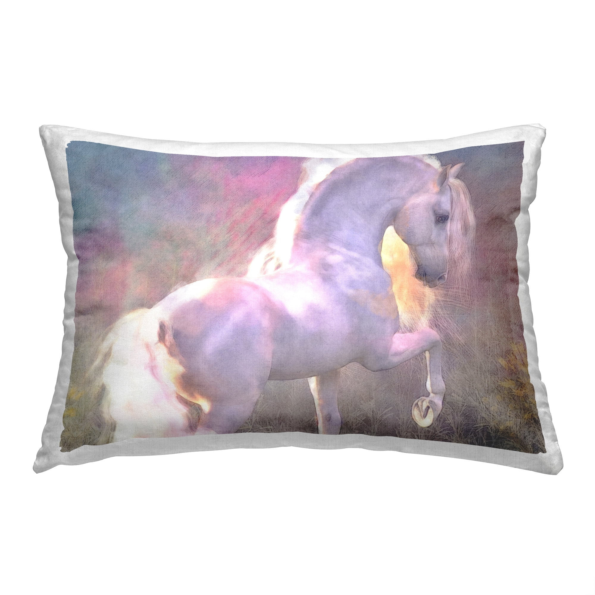 Stupell Industries Evenglow Pastel Horse Decorative Printed Throw Pillow, 14 x 20