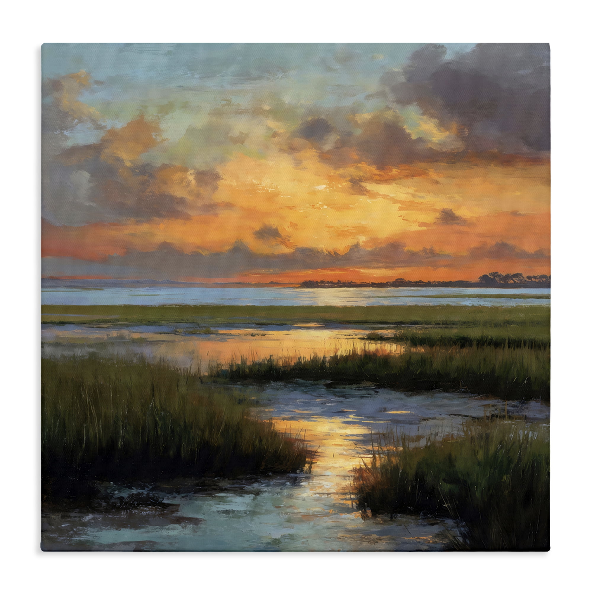 Stupell Industries Evening Marshland Glow Canvas Wall Art, design by Petal Prints Design