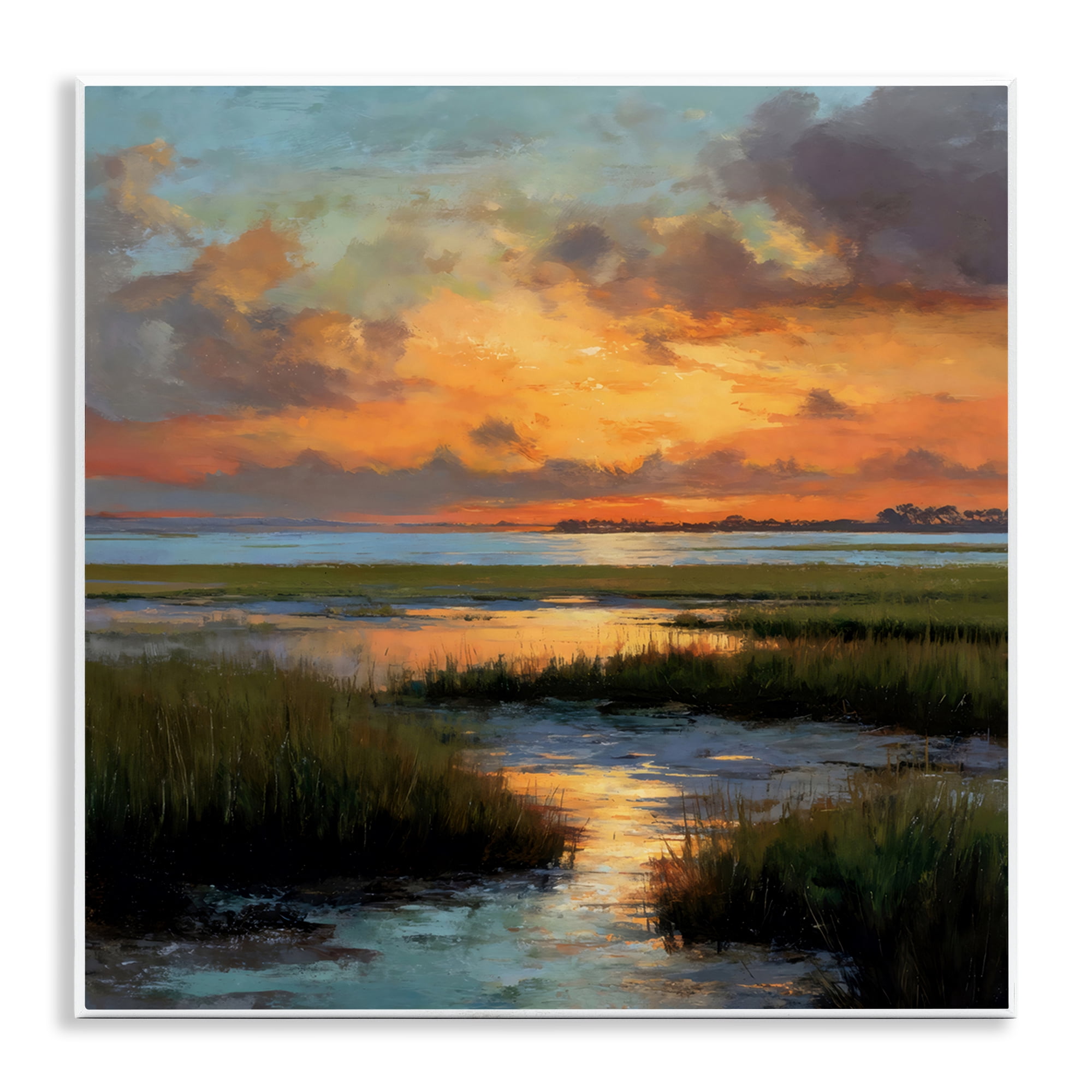 Stupell Industries Evening Marshland Glow Wall Plaque Art, design by Petal Prints Design