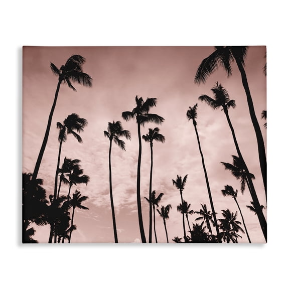 Stupell Industries Evenings Edge Pink Palms Canvas Wall Art design by Natalie Carpentieri, 36 x 48