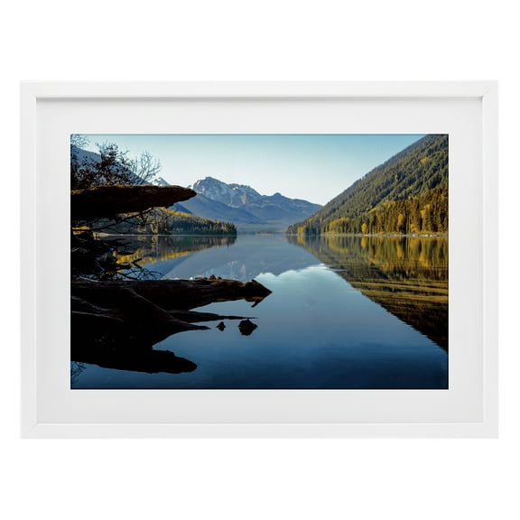Stupell Industries Evergreen Mirrors River Reflection White Framed Print Under Glass design by Madison Starnes Photography, 17 x 23