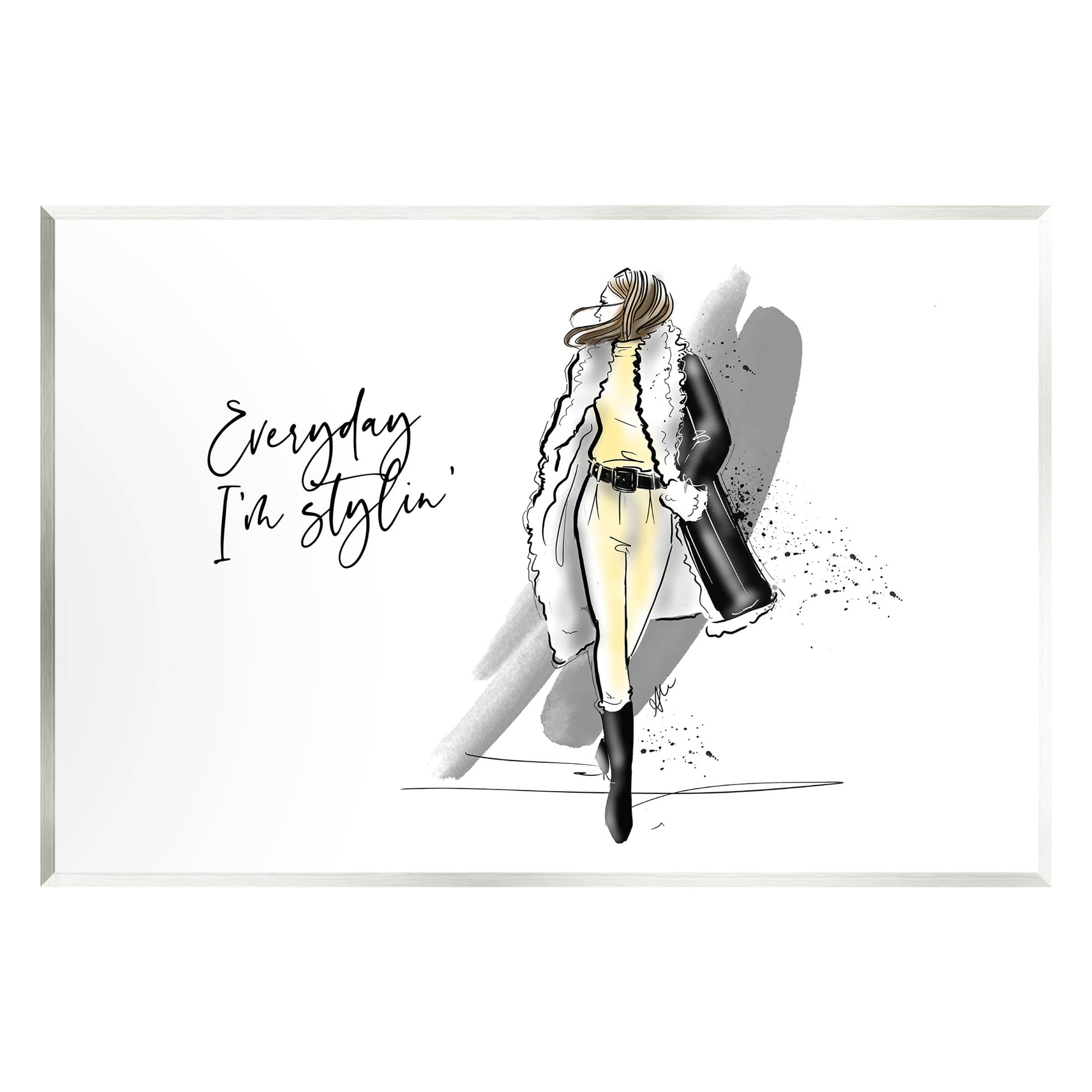 Stupell Industries Every Day I'm Stylin' Fashion Graphic Art Unframed Art Print Wall Art, Design by Alison Petrie