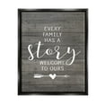 thumbnail image 1 of Stupell Industries Every Family Has A Story Jet Black Framed Floating Canvas Wall Art, 16x20, by Lettered and Lined, 1 of 9