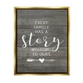 thumbnail image 1 of Stupell Industries Every Family Has A Story Metallic Gold Framed Floating Canvas Wall Art, 24x30, by Lettered and Lined, 1 of 9