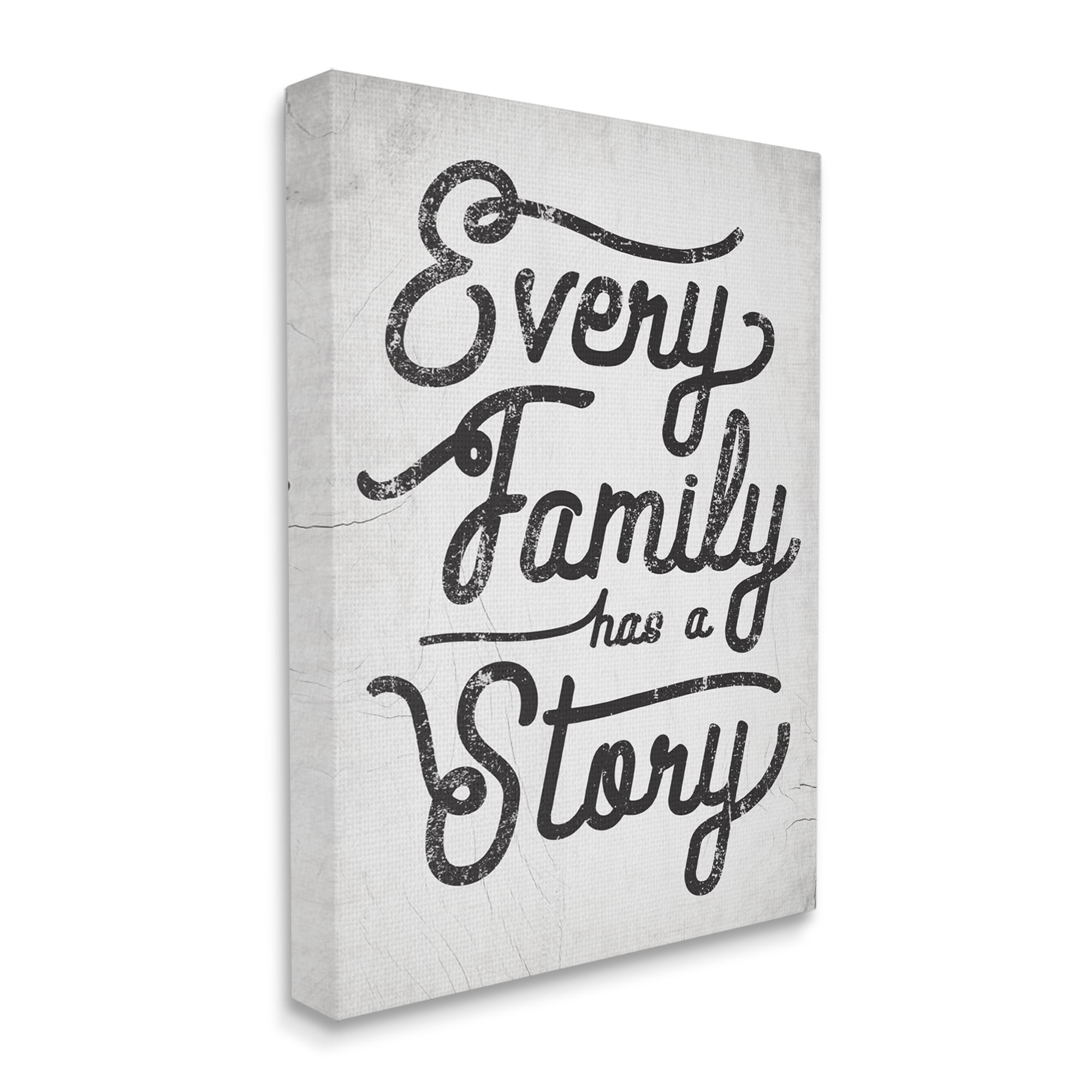 Stupell Industries Every Family Has a Story Sentiments Rustic Cracked Pattern, 30 x 40, Designed by Daphne Polselli