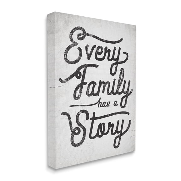 Stupell Industries Every Family Has a Story Sentiments Rustic Cracked Pattern, 30 x 40, Designed by Daphne Polselli