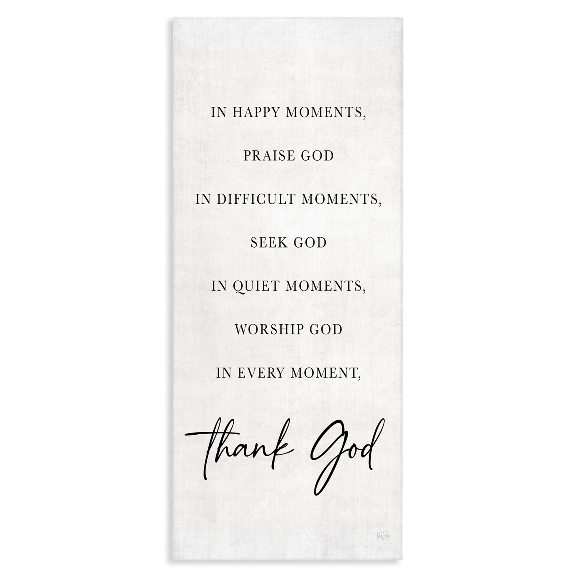 Stupell Industries Every Moment Thank God Canvas Wall Art, design by Natalie Carpentieri