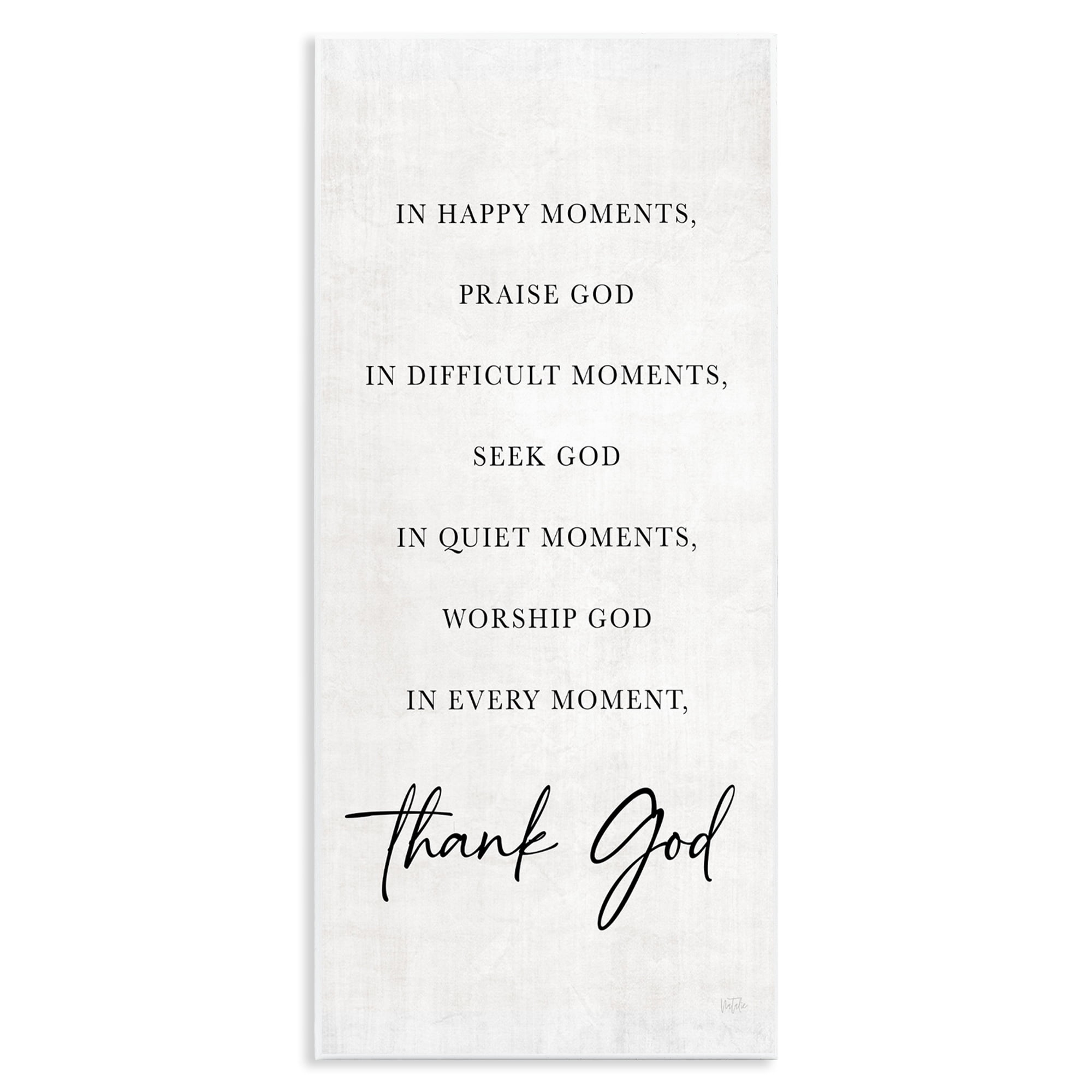 Stupell Industries Every Moment Thank God Wall Plaque Art, design by Natalie Carpentieri