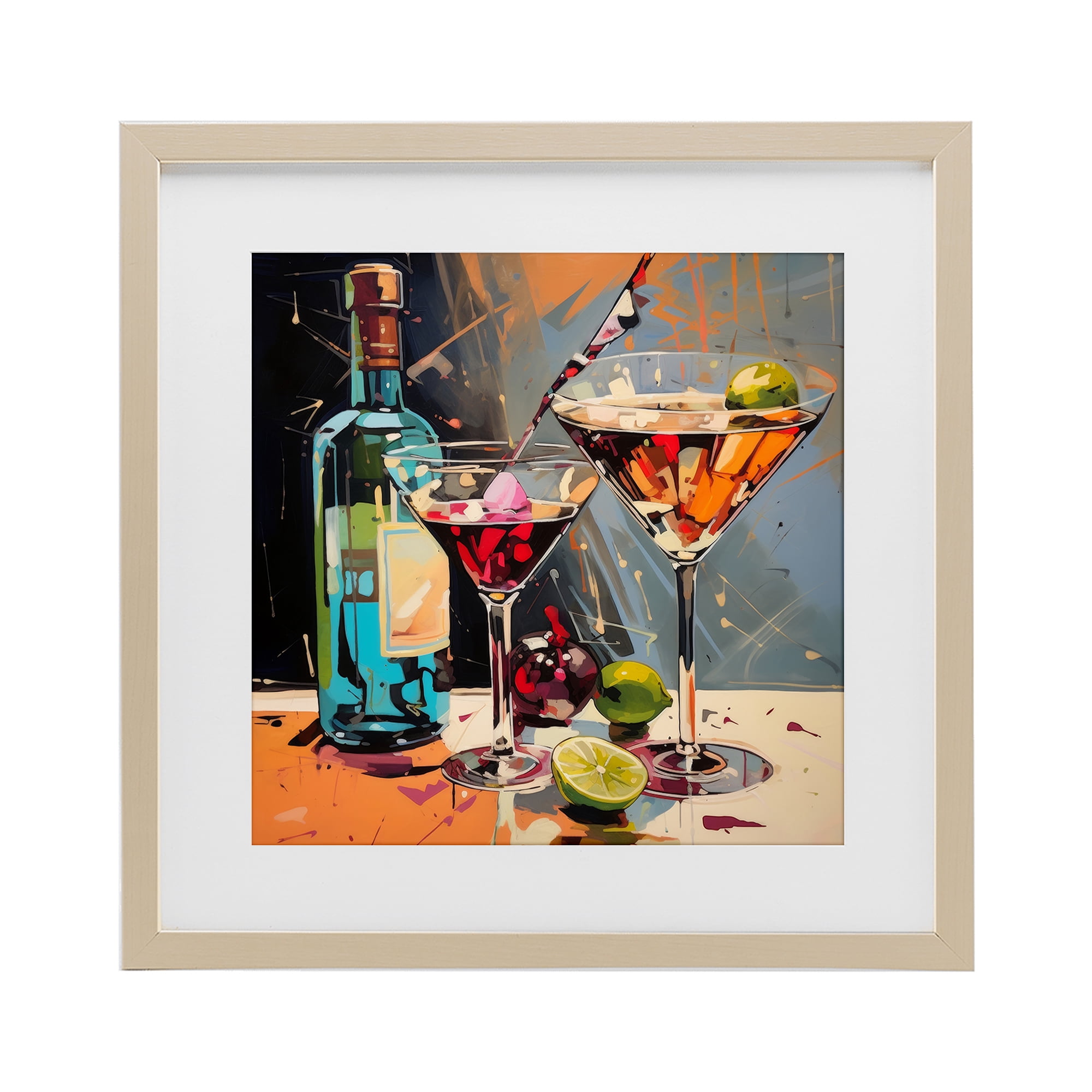 Stupell Industries Every Sip of Martini Night Birch Framed Print Under Glass, design by Lazar Studio