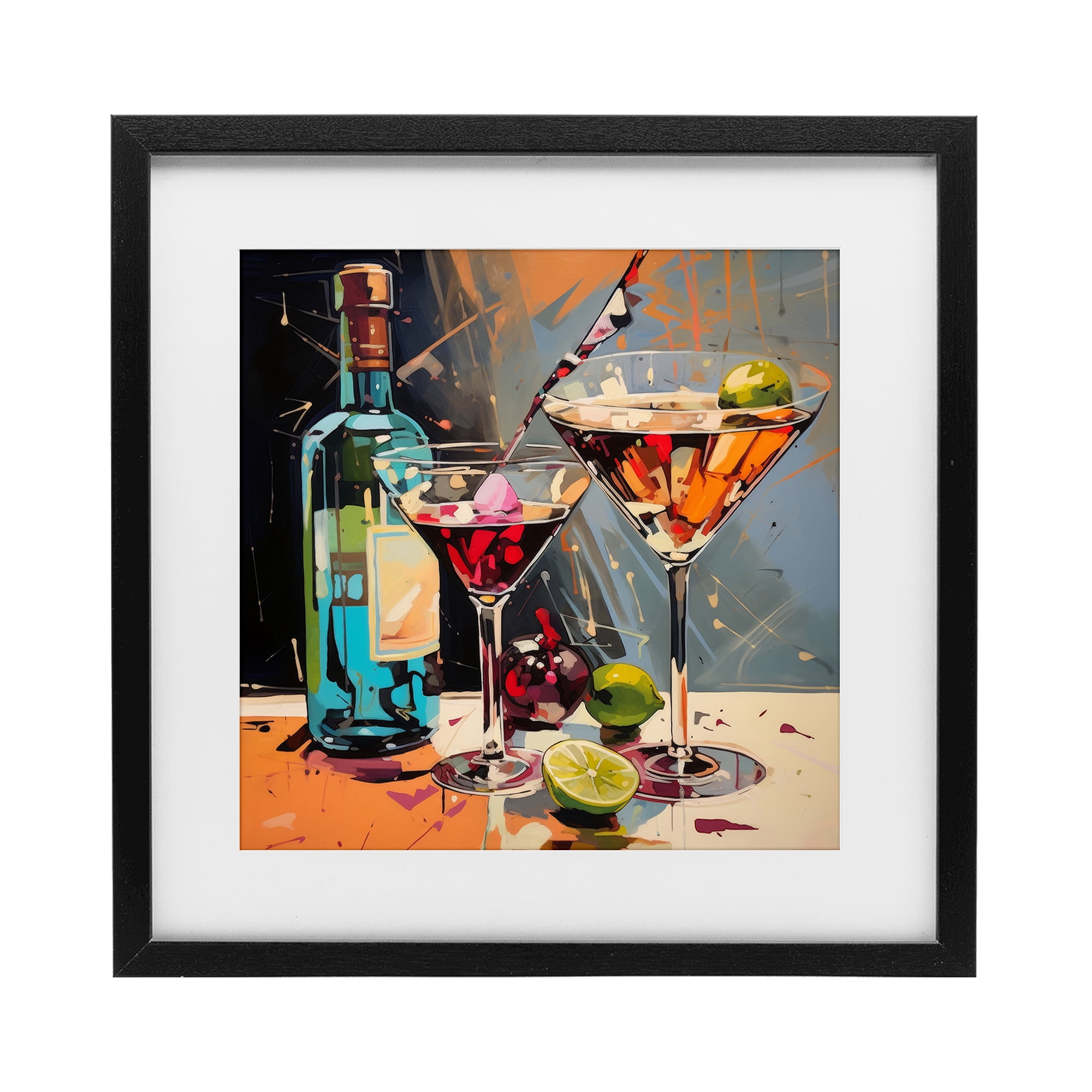 Stupell Industries Every Sip of Martini Night Black Framed Print Under Glass, design by Lazar Studio