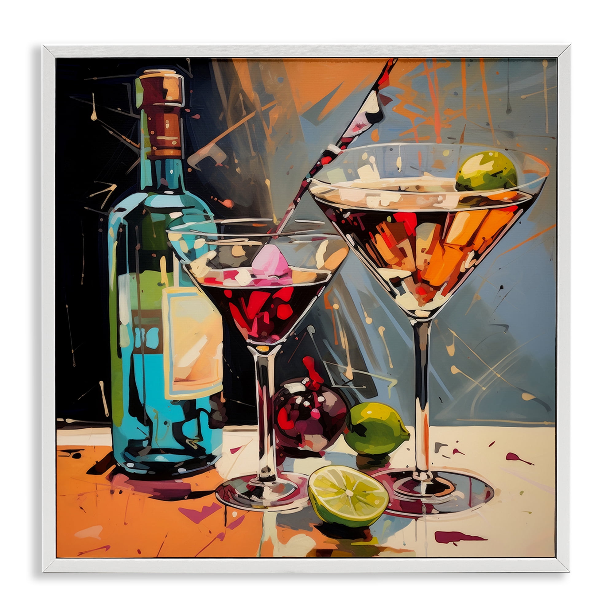 Stupell Industries Every Sip of Martini Night White Framed Giclee Art, design by Lazar Studio