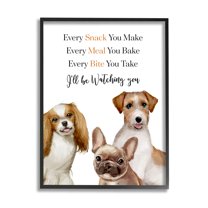 Stupell Industries Every Snack Meal Bite Phrase Pet Dog Humor Animals & Insects Painting Black Framed Art Print Wall Art, 11 x 14