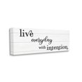 thumbnail image 1 of Stupell Industries Everyday with Intention Phrase Minimal Black White Text Inspirational Painting Gallery Wrapped Canvas Art Print Wall Art, 17 x 40, 1 of 6