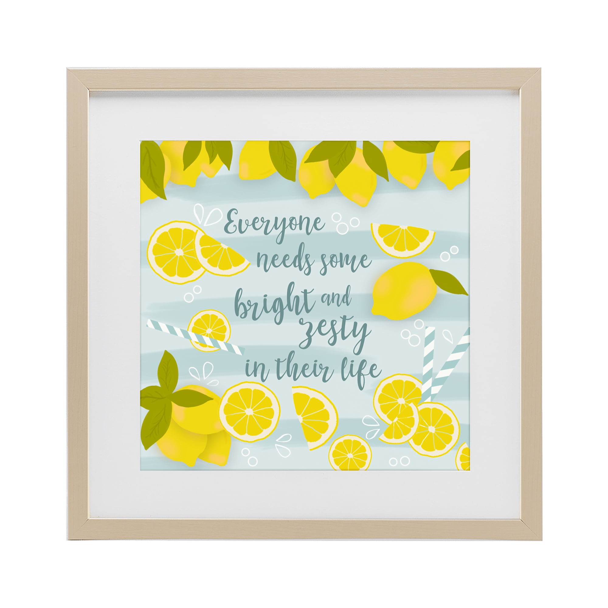 Stupell Industries Everyone Needs Bright & Zesty Birch Framed Print Under Glass, design by Anna Quach