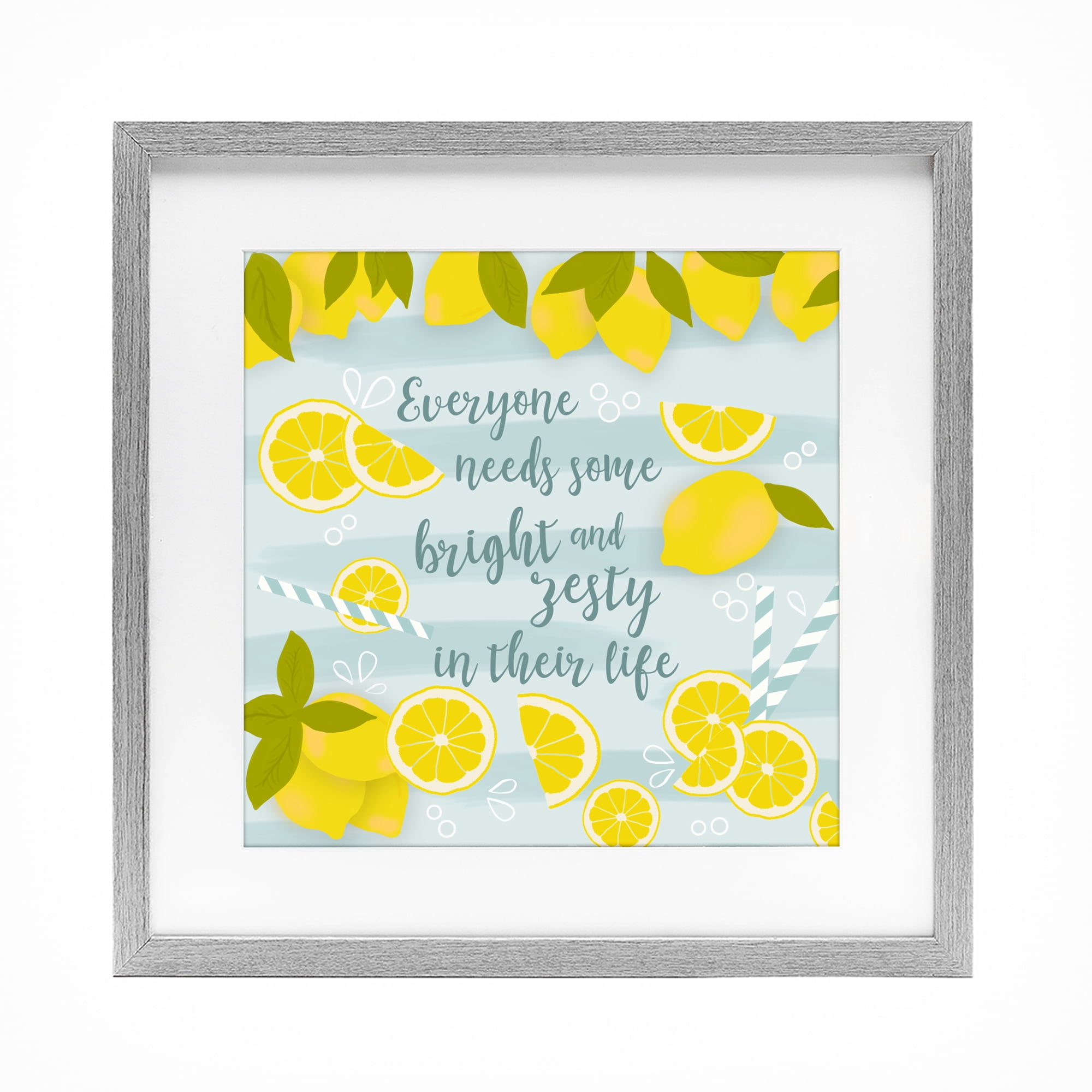 Stupell Industries Everyone Needs Bright & Zesty Gray Framed Print Under Glass, design by Anna Quach