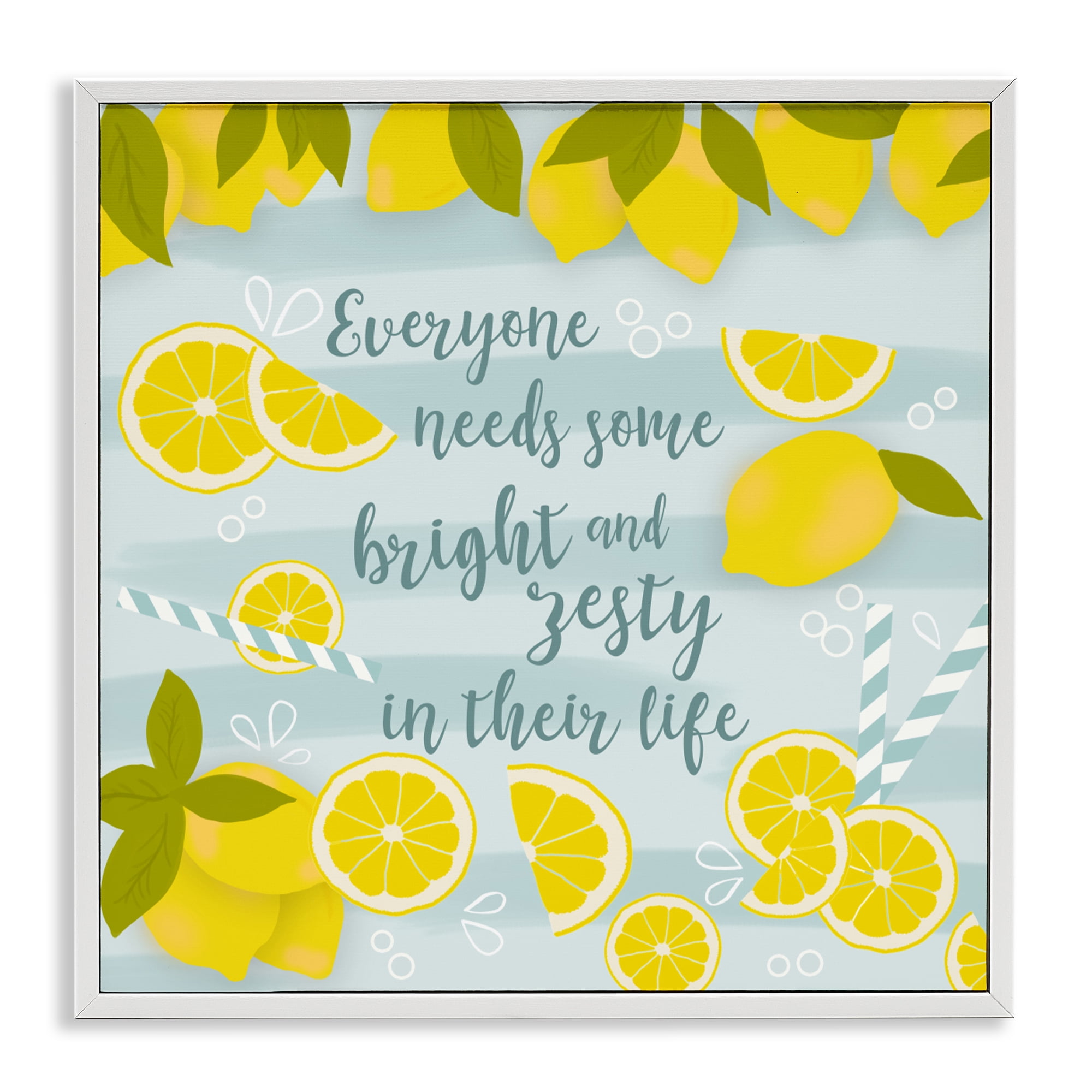 Stupell Industries Everyone Needs Bright & Zesty White Framed Giclee Art, design by Anna Quach