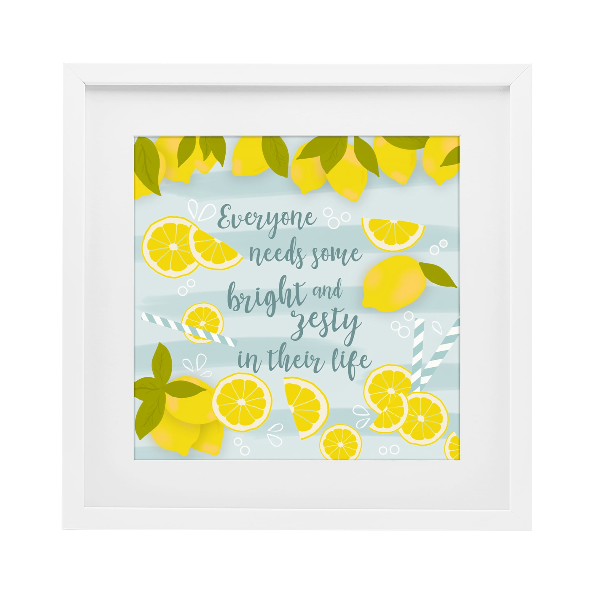Stupell Industries Everyone Needs Bright & Zesty White Framed Print Under Glass, design by Anna Quach