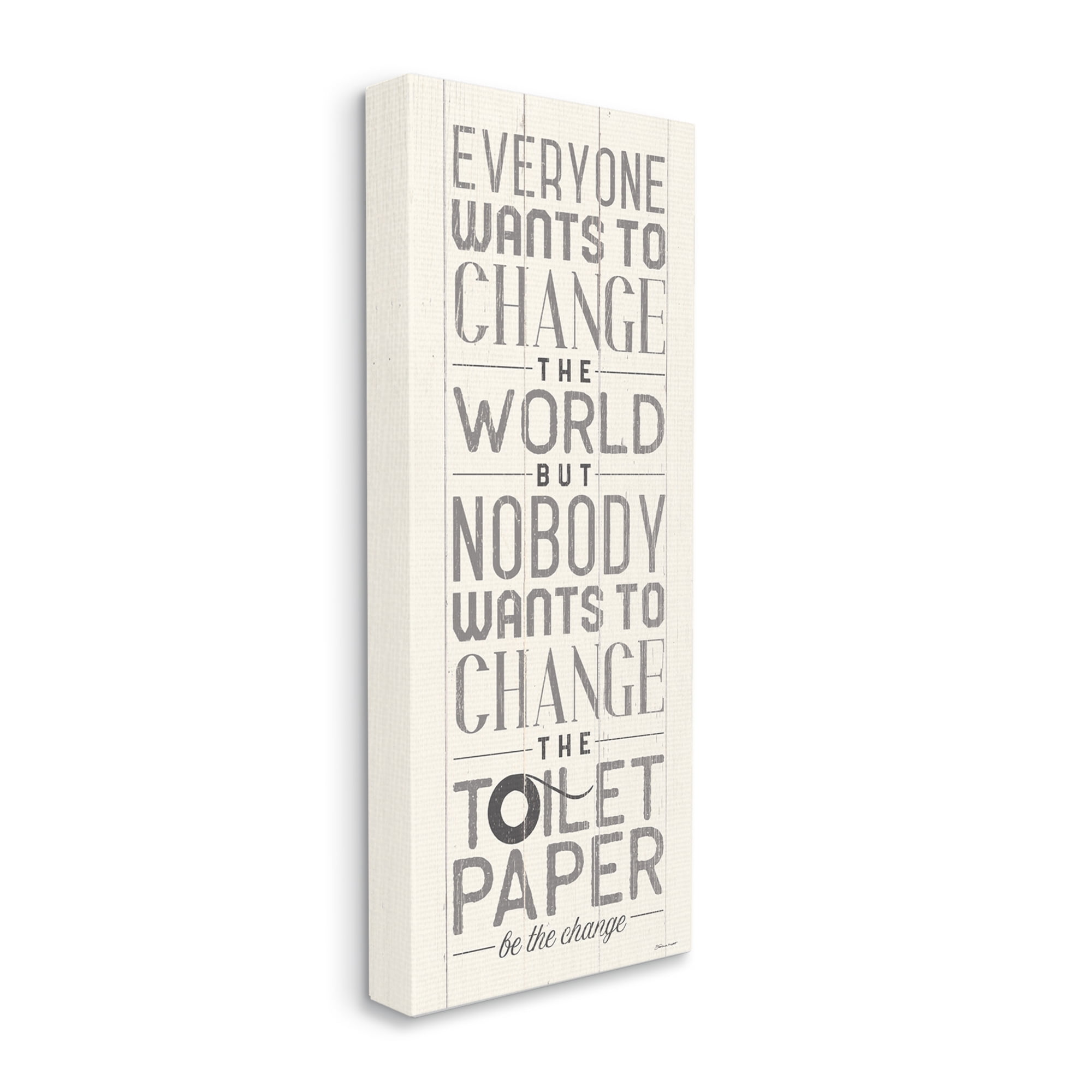 White Planked Look Typography Canvas Wall Art, 20" x 48"
