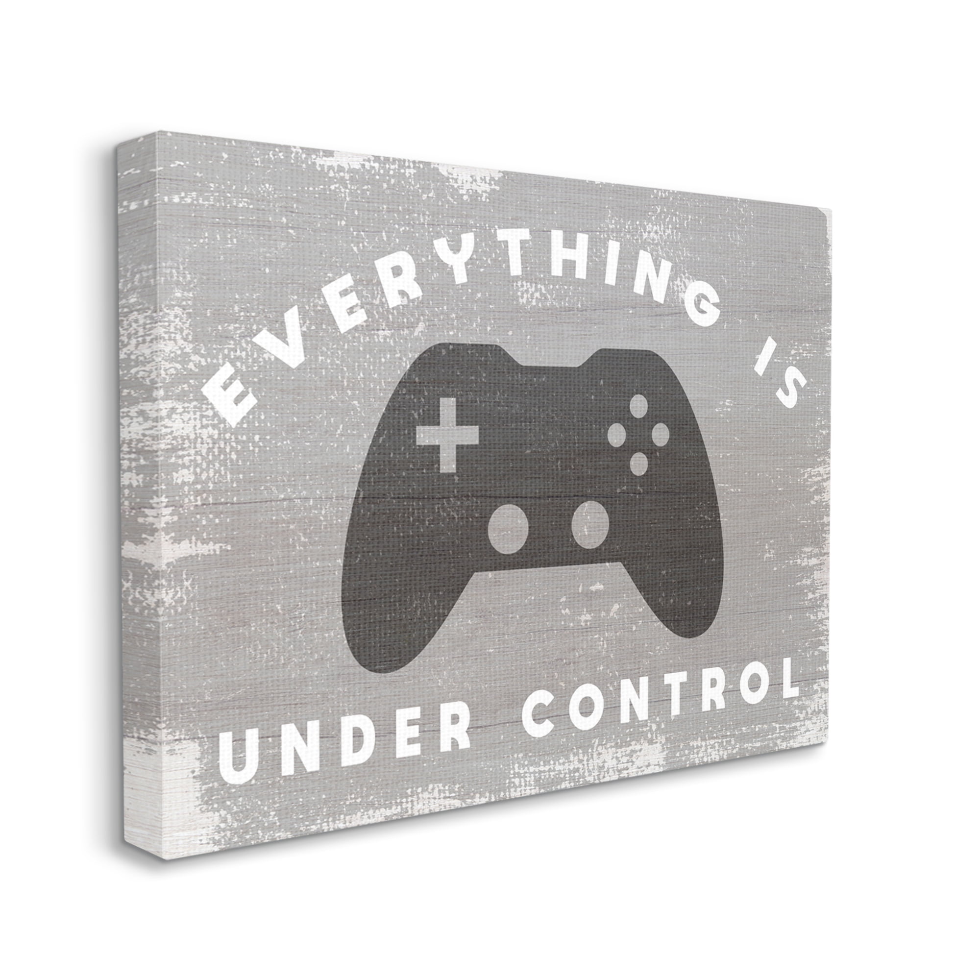 Stupell Industries Everything is Under Control Rustic Video Game Controller Graphic Art Gallery-Wrapped Canvas Print Wall Art, 30x40, by Daphne Polselli