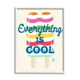 thumbnail image 1 of Stupell Industries Everything Is Cool Summer Striped Ice Pop Snack Graphic Art White Framed Art Print Wall Art, Design by Daphne Polselli, 1 of 5