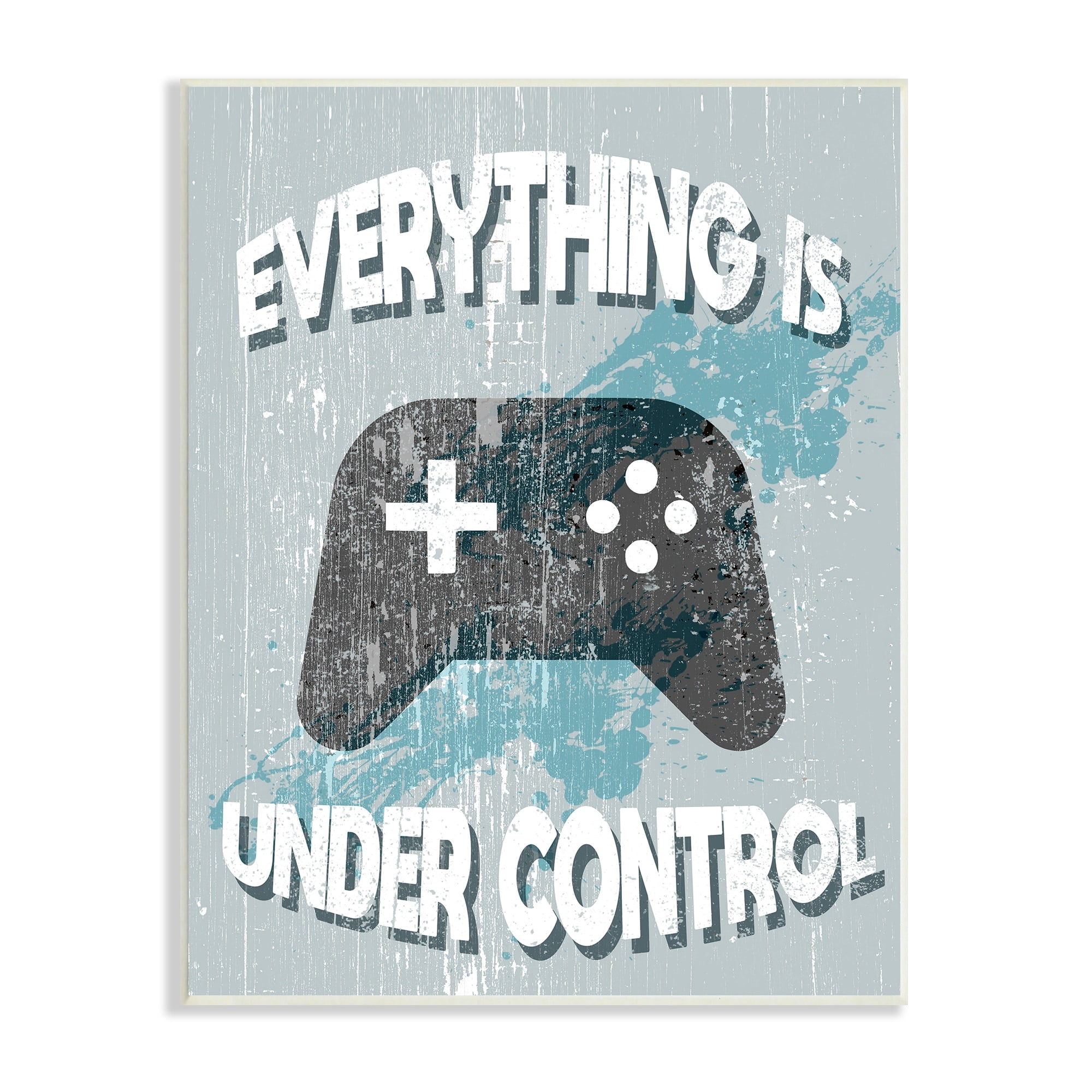 Stupell Industries Everything Is Under Control Phrase Rustic Video Games, 10 x 15, Design by Daphne Polselli