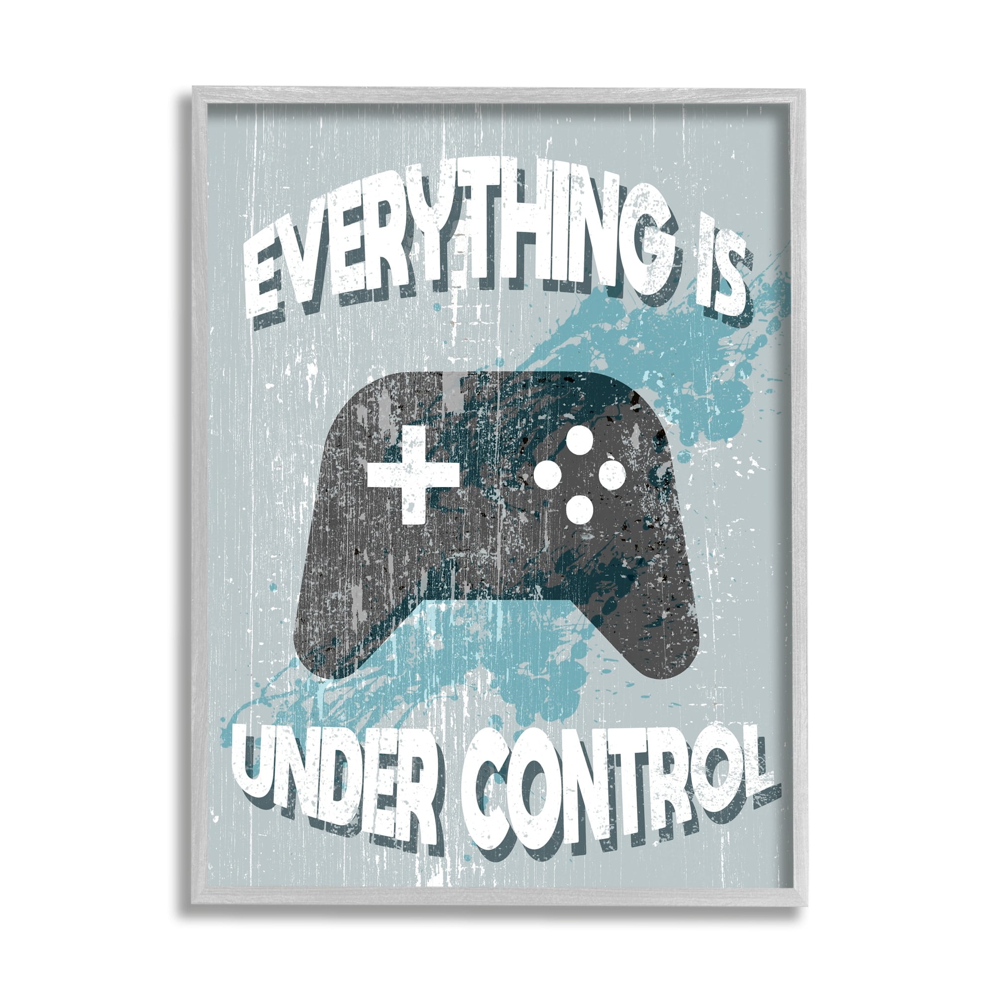 Stupell Industries Everything Is Under Control Phrase Rustic Video Games, 11 x 14, Design by Daphne Polselli
