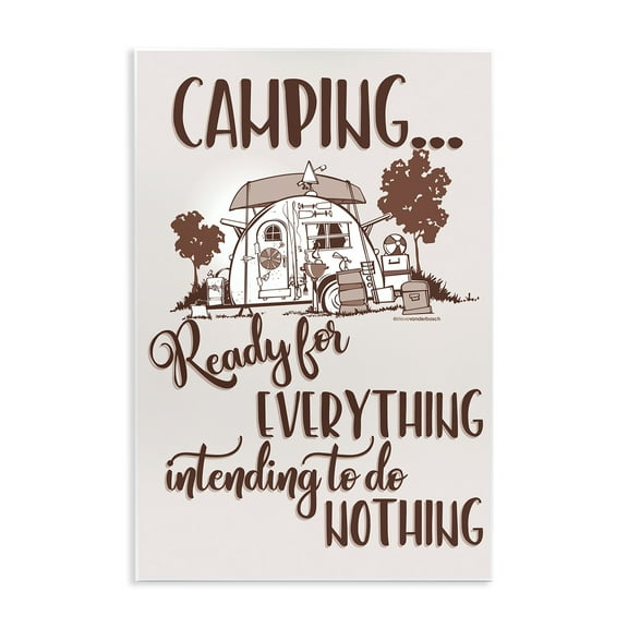 Stupell Industries Everything & Nothing Camping Landscape Painting Unframed Art Print Wall Art, 10 x 15