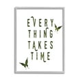 thumbnail image 1 of Stupell Industries Everything Takes Times Phrase Butterflies Grass Pattern Inspirational Painting Gray Framed Art Print Wall Art, 11 x 14, 1 of 5