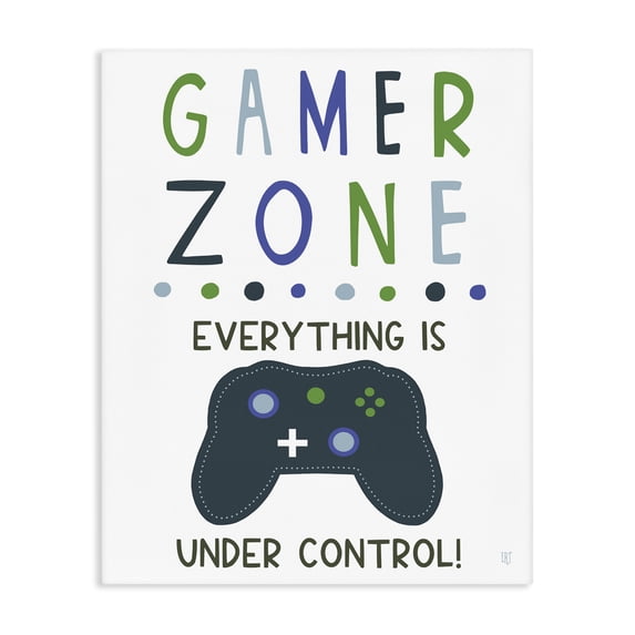 Stupell Industries Contemporary Everything Under Control Gamer Zone Canvas Art, 16 x 20, by Elizabeth Tyndall