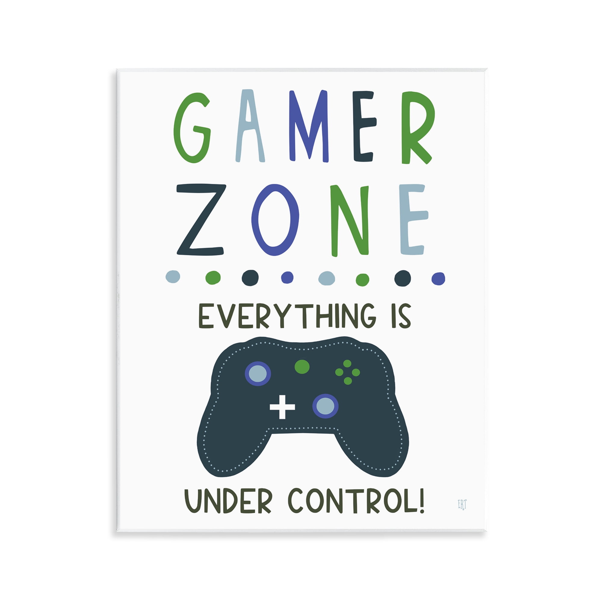 Stupell Industries Everything Under Control Gamer Zone Wall Plaque Art, design by Elizabeth Tyndall
