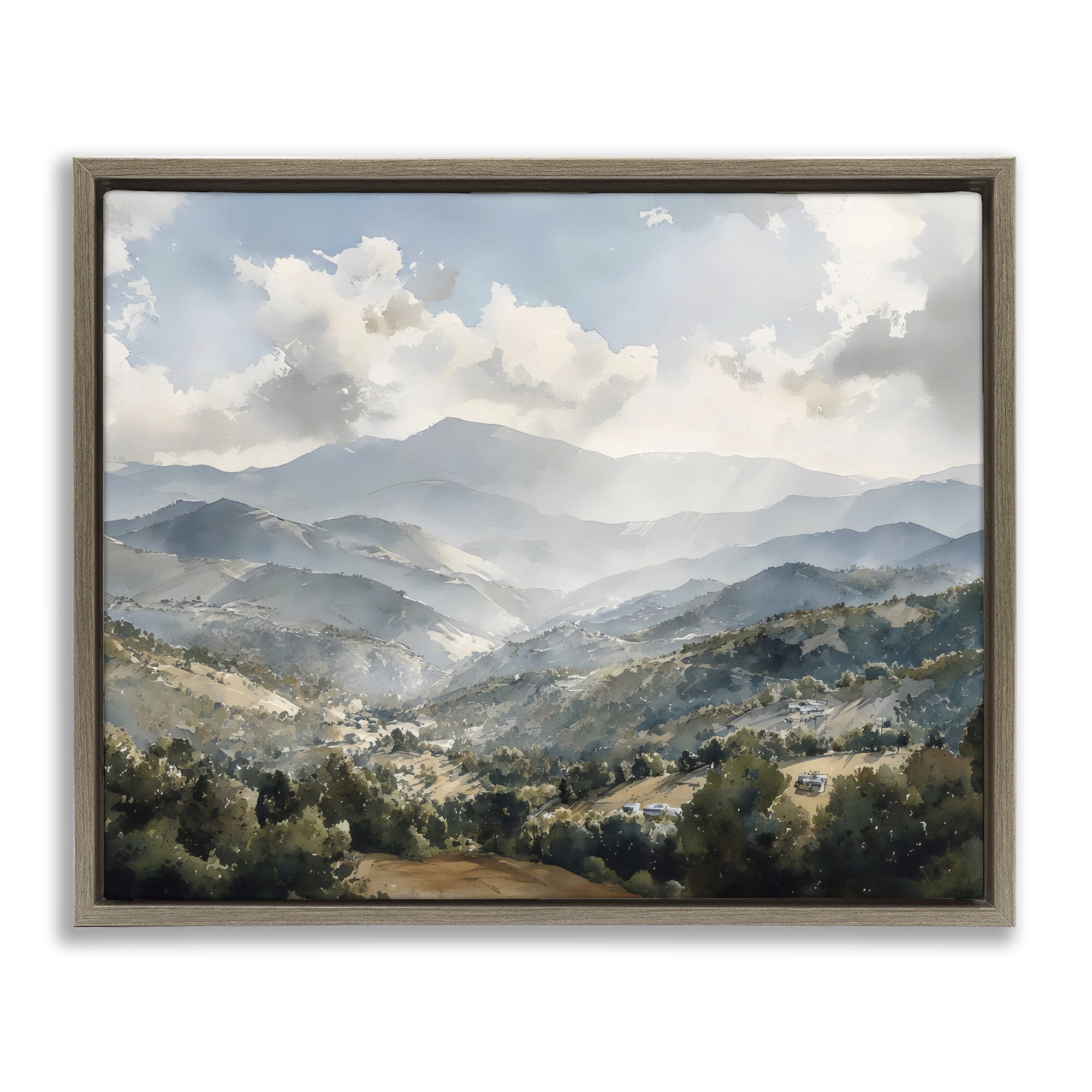 Stupell Industries Everything Under The Sun Brown Framed Floater Canvas Wall Art, design by Franklyn Gregory