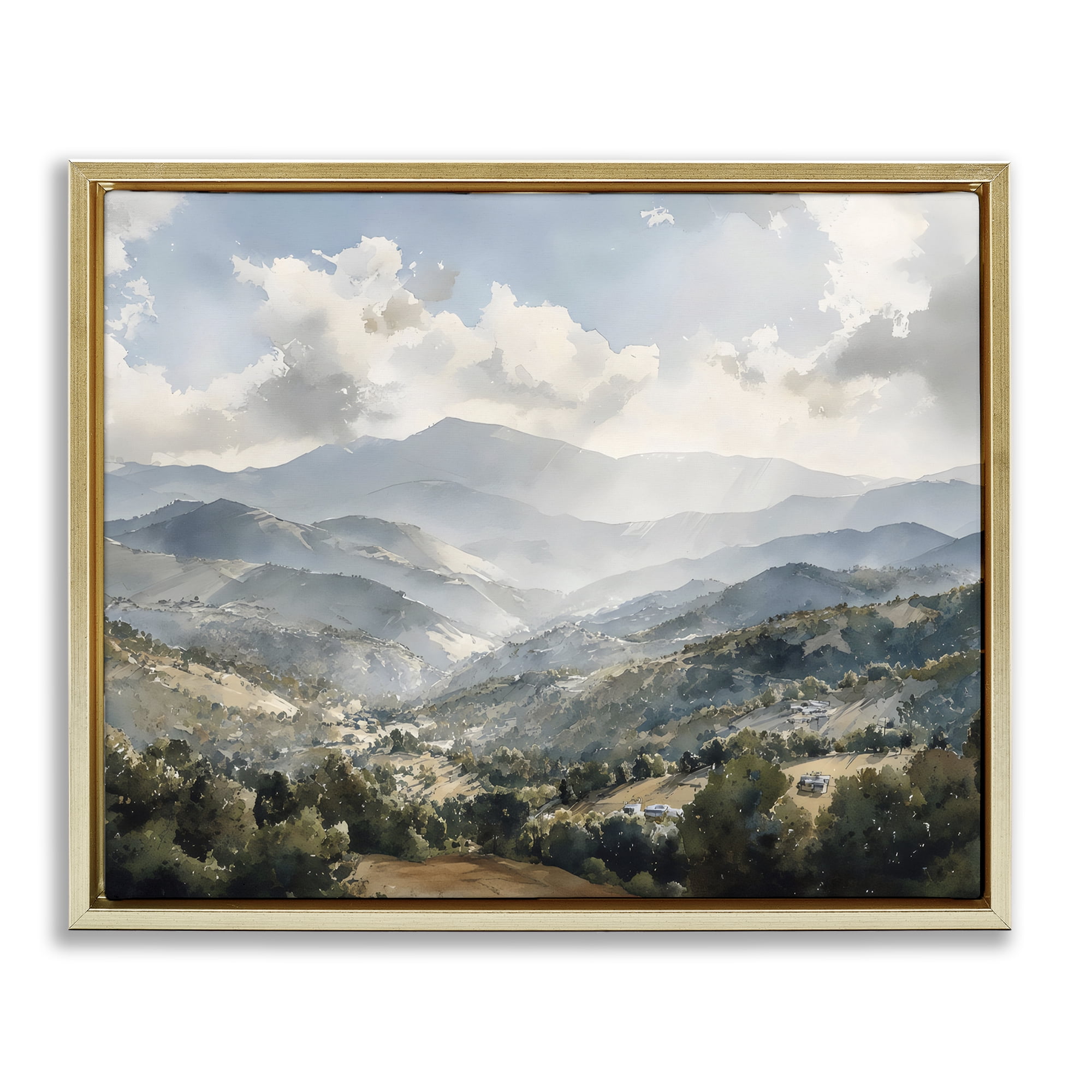Stupell Industries Everything Under The Sun Gold Framed Floater Canvas Wall Art, design by Franklyn Gregory